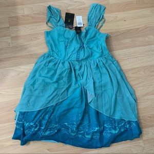 Disney Princess Jasmine Cold Shoulder Her Universe Dress small NWT Hot Topic